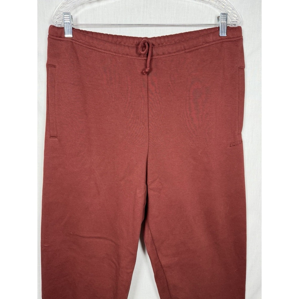 SKIMS Classic Fleece Jogger Womens Burgundy Drawstring Sweatpants Lg Comfort - Picture 2 of 10
